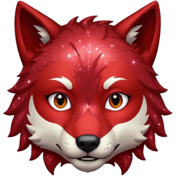 glitter red wolf boy apex predator emoji