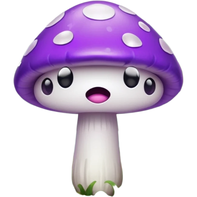 cogumelo fantasma fantasma roxo e branco emoji