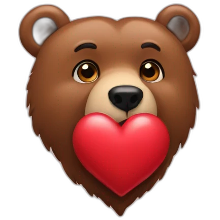 bears heart emoji