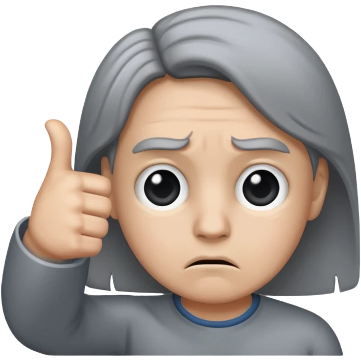Thumbs down sad face emoji