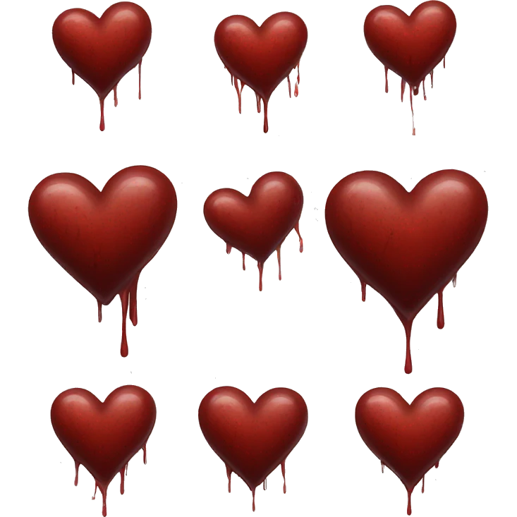 Heart and blood  emoji
