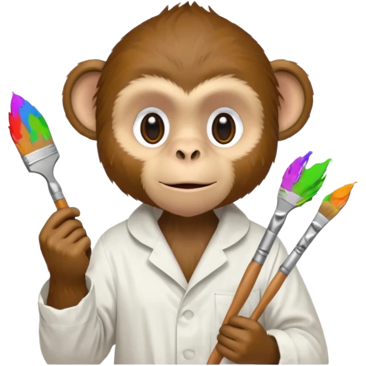 painter monkey emoji