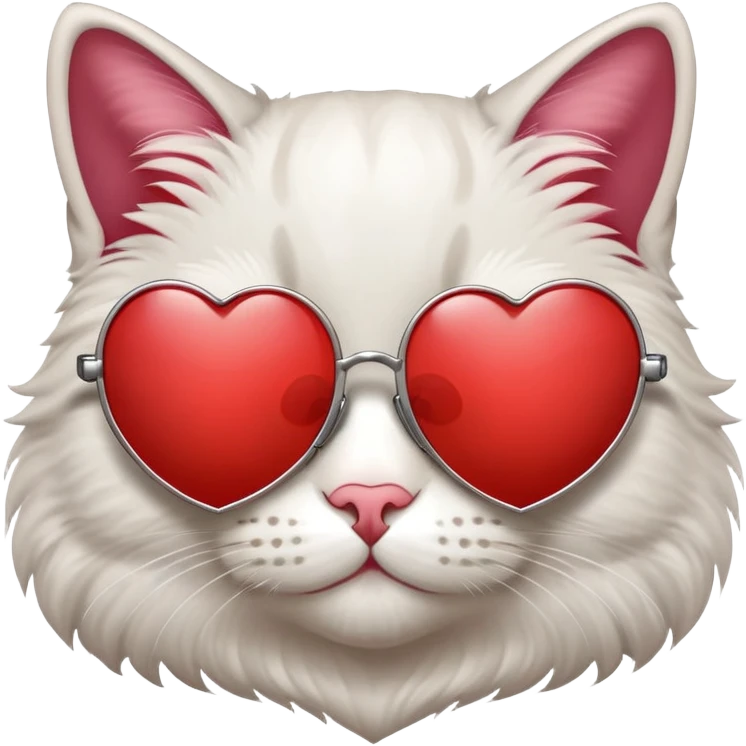 Cat wearing heart-shaped sunglasses emoji
