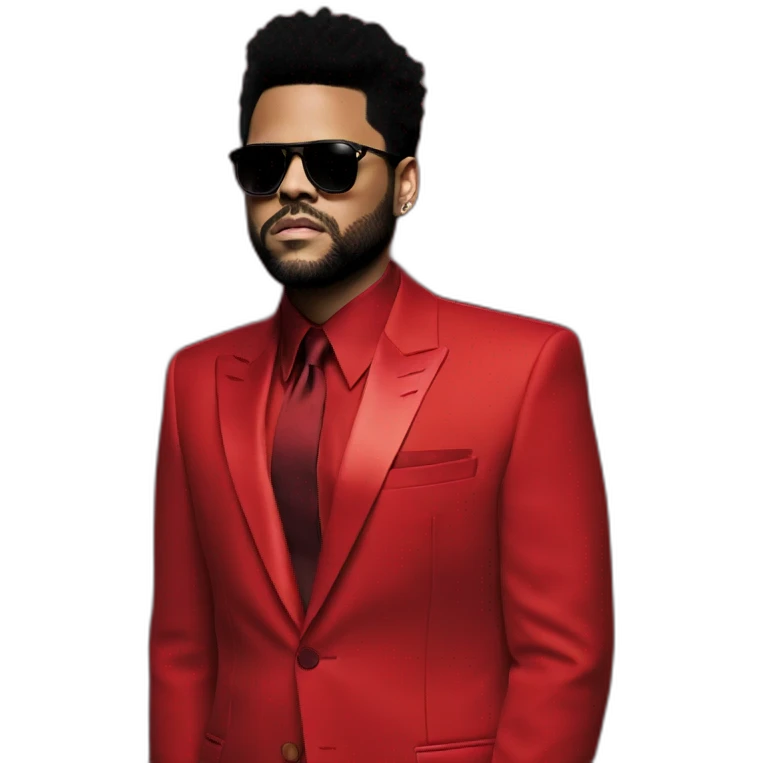 The weeknd red suit emoji