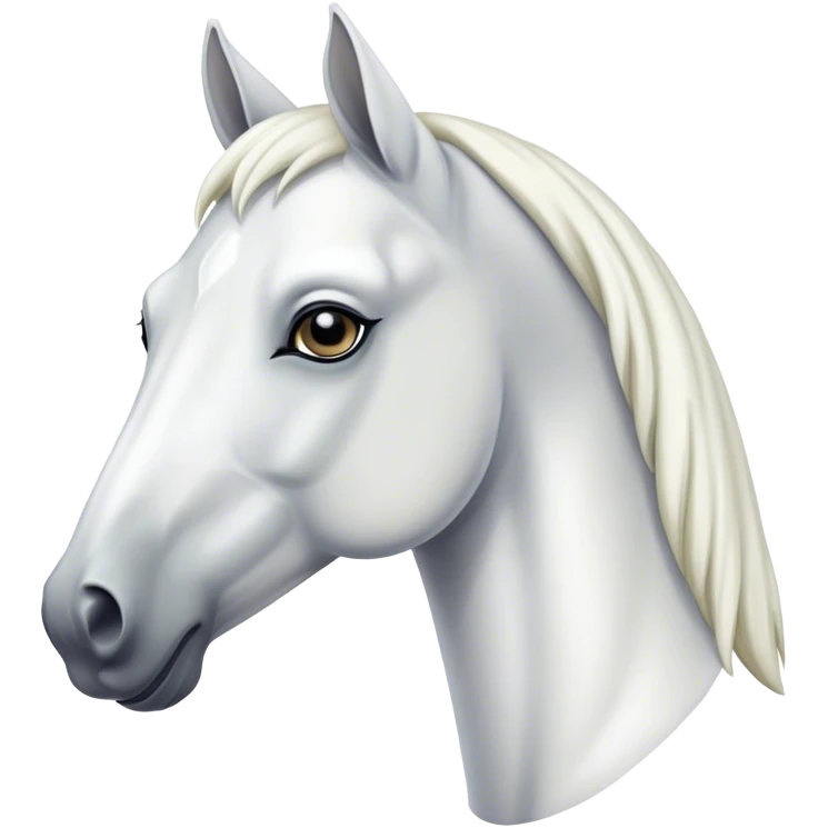 White Arabic hourse emoji