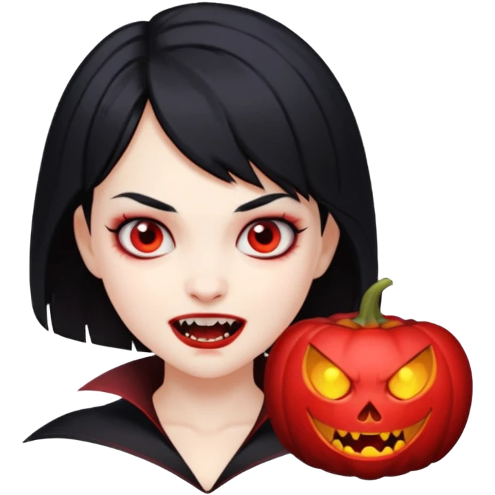 short hair vampire girl emoji