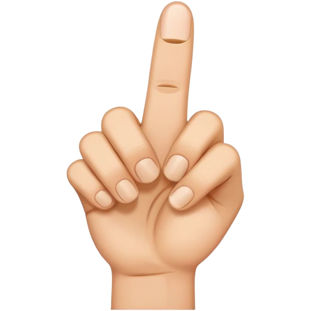 middle finger with the thumb emoji