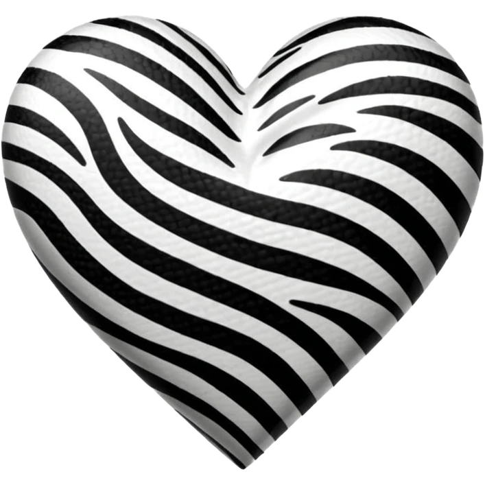 zebra print heart emoji