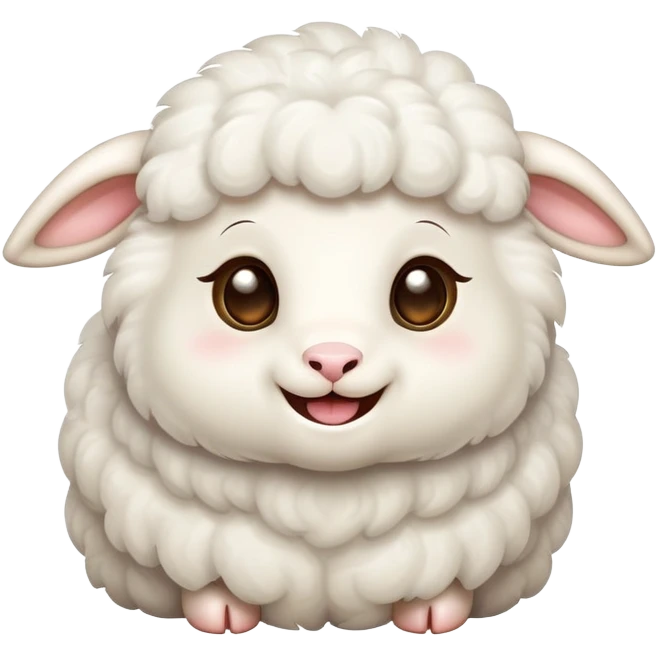 cute lamb with mystical aura laughing emoji