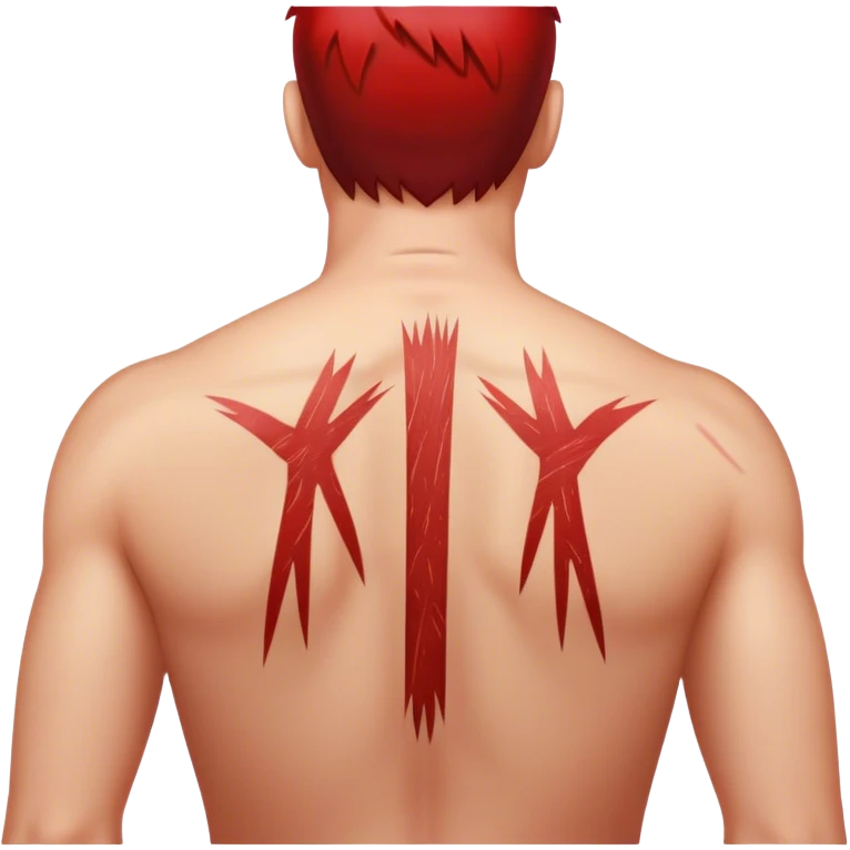 Scratched man back emoji
