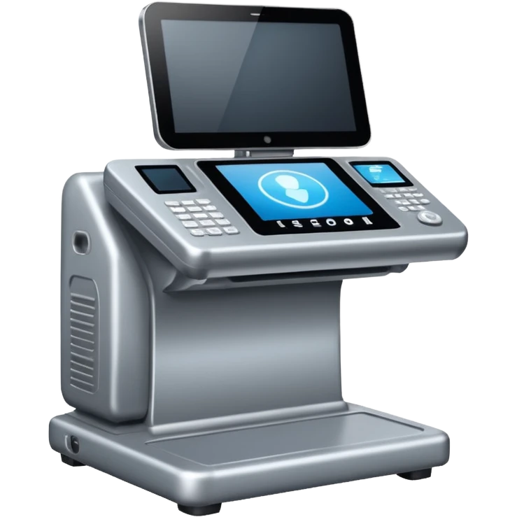 large expensive ultrasound machine that stands on the floor and is tall. emoji