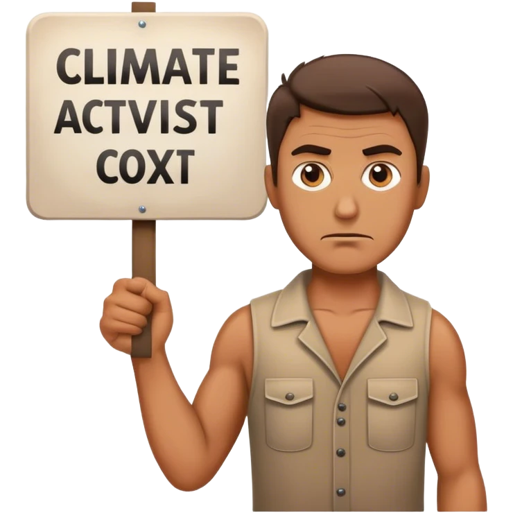climate activist climate activist man emoji
