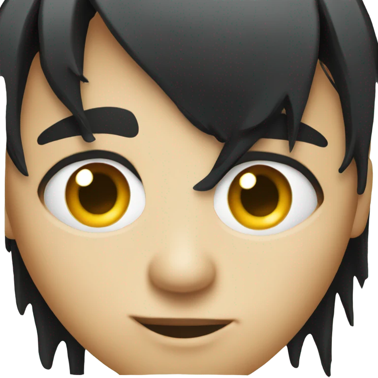 Emo with black hair  emoji