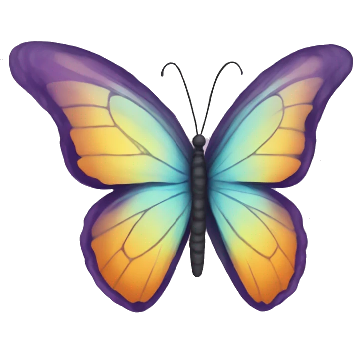 A butterfly but the body is a semicolon ; symbol emoji