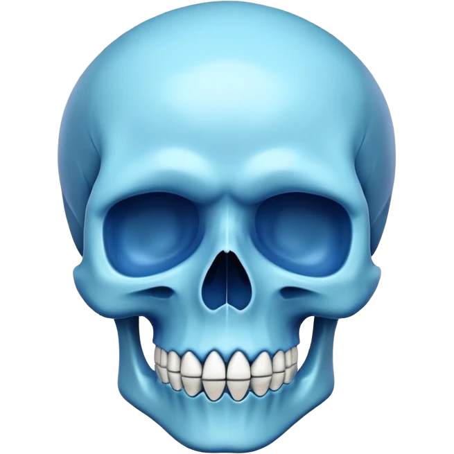 Blue skull emoji