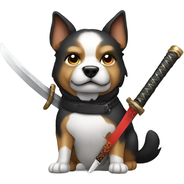Dog with a katana  emoji