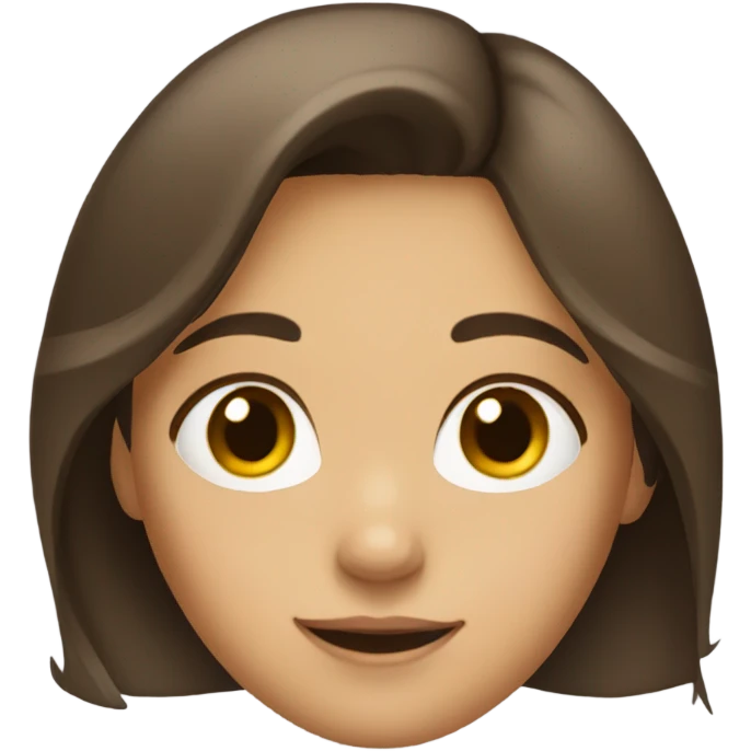Brunette hair girl emoji