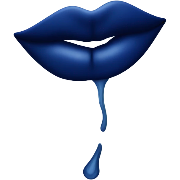 Navy blue kiss emoji