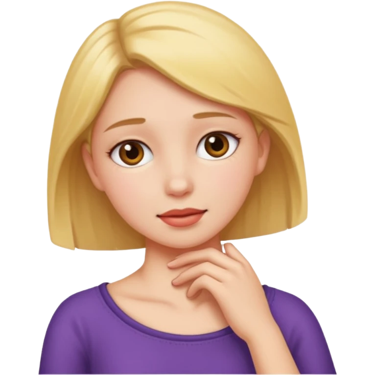 girl holding her neck emoji