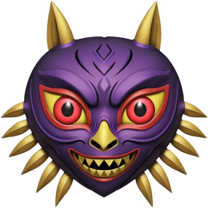 majoras mask mixed with the questioning face emoji