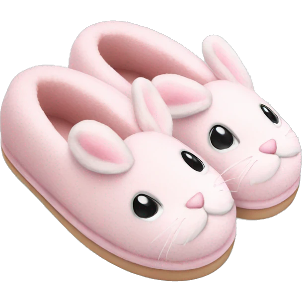 light pink bunny slippers emoji