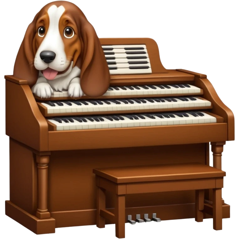 bassethound playing hammond emoji