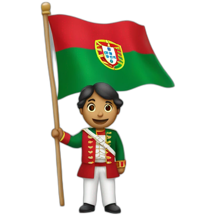 Homme avec un drapeau du Portugal emoji