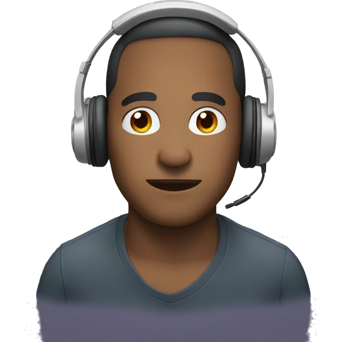 A man in headphones emoji