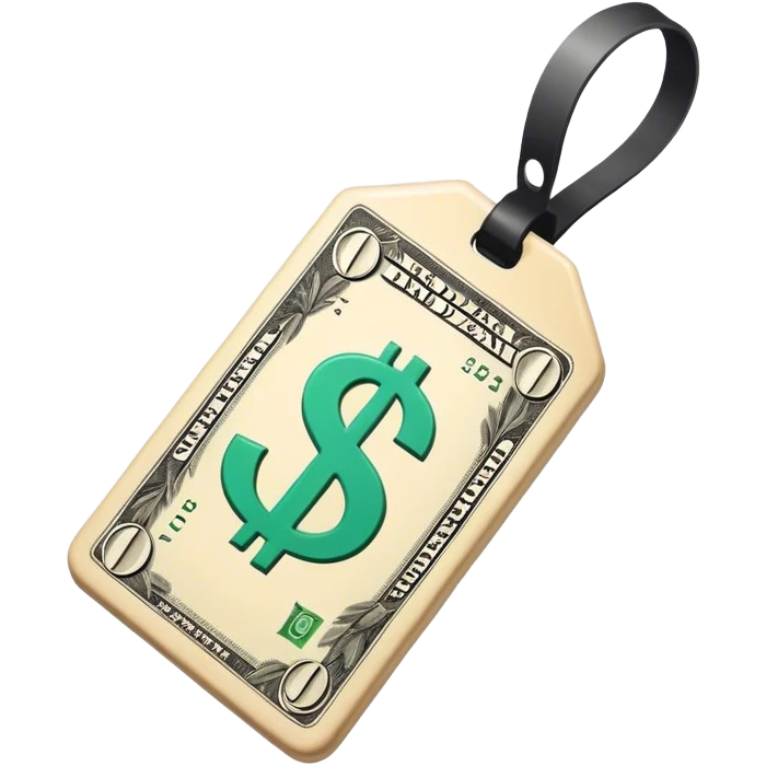 a price tag with a dollar symbol on it emoji