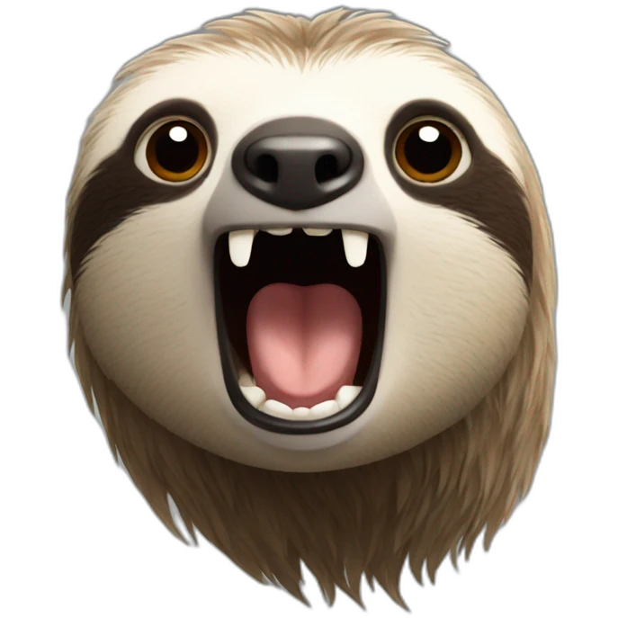 sloth raging emoji