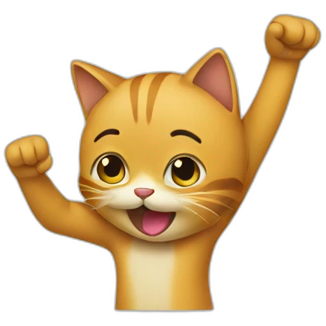 Un chat qui dab emoji