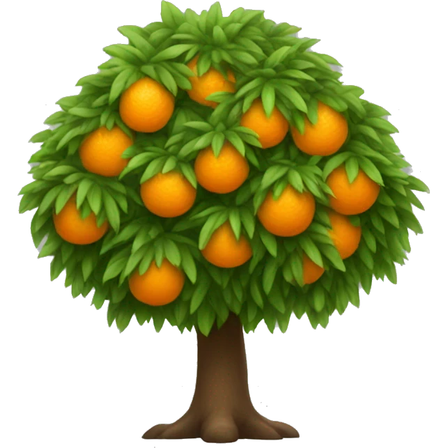 Fluffy orange tree emoji