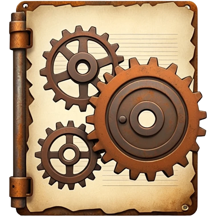 Gear/Cog + Document emoji