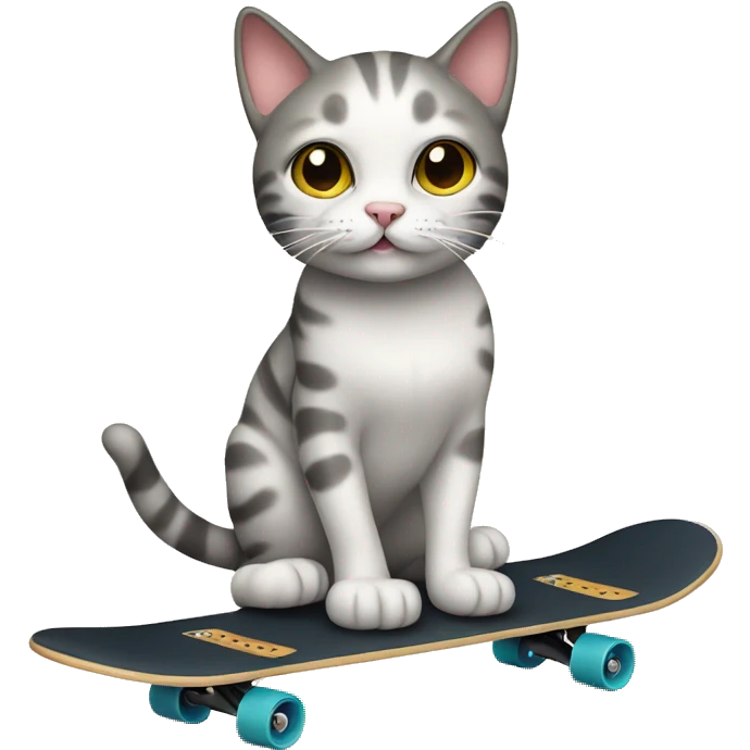 Cat with skateboard  emoji