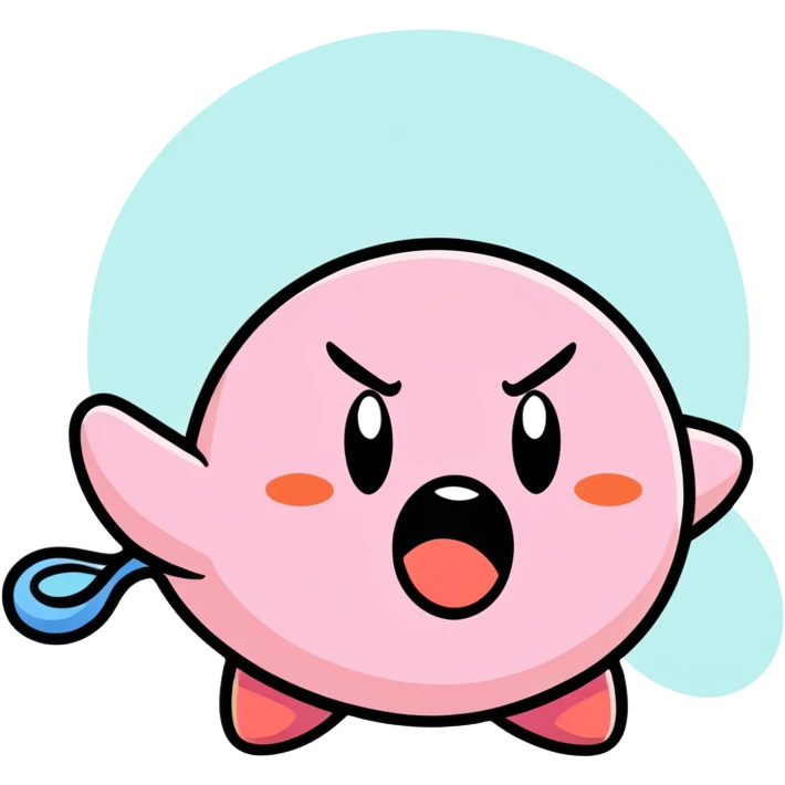 Kirby yelling emoji