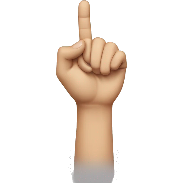 hand pointing to sad face  emoji