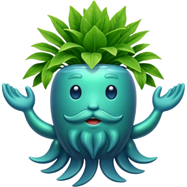Realistic plant Neptune emoji