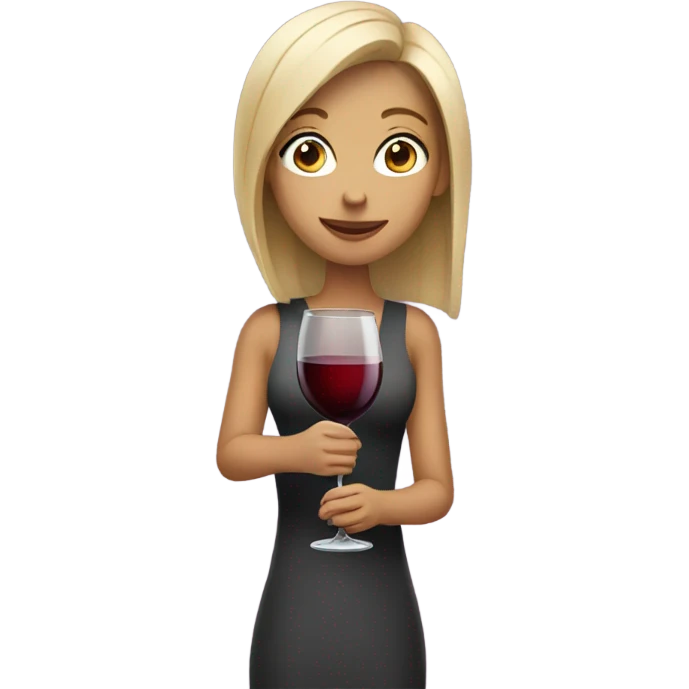 girl with wine emoji