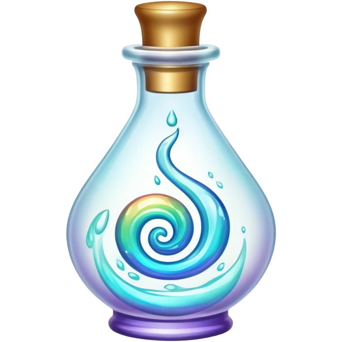 An ornate beautiful vial containing a magical liquid emoji