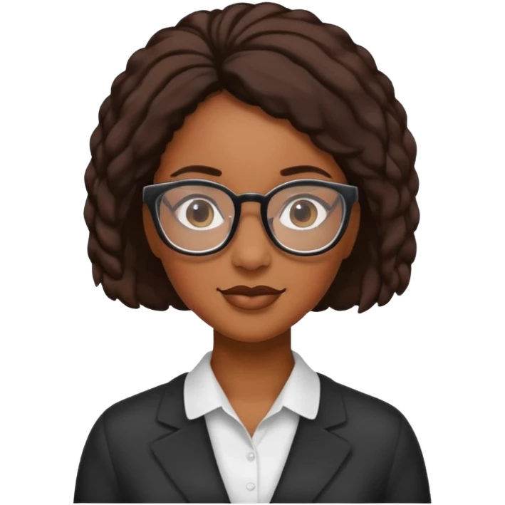 Black women with glasses  emoji