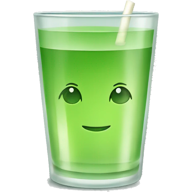 Green tea in a glass cup ios style emoji