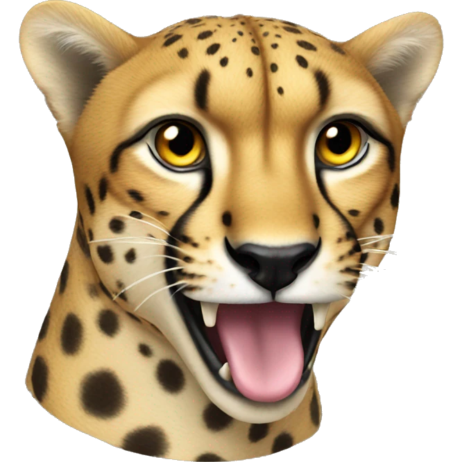 Cheetah eating  emoji