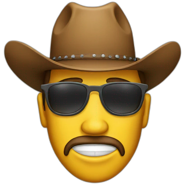 crying cowboy with sunglasses emoji