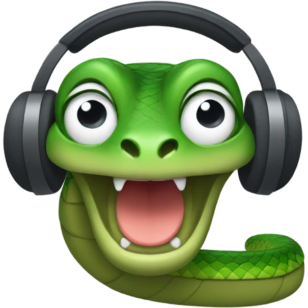 snake wearing earmuffs emoji