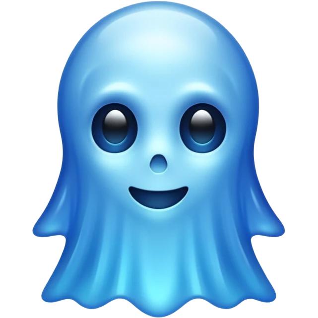 Glitter Blue Ghost emoji