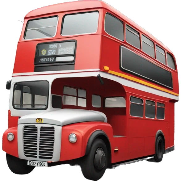 Red bus London  emoji
