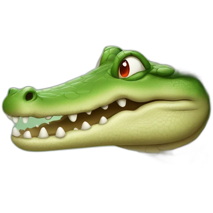 crocodile with heart eyes emoji
