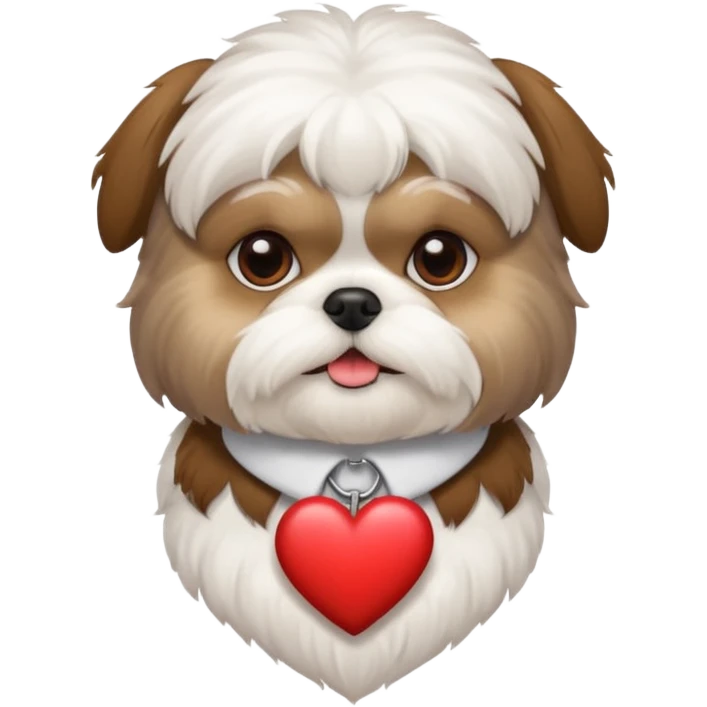 Shihtzu mit einem Herz emoji