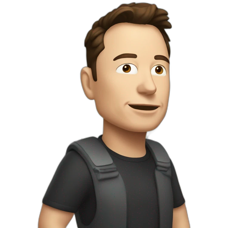 Elon musk qui réfléchis emoji