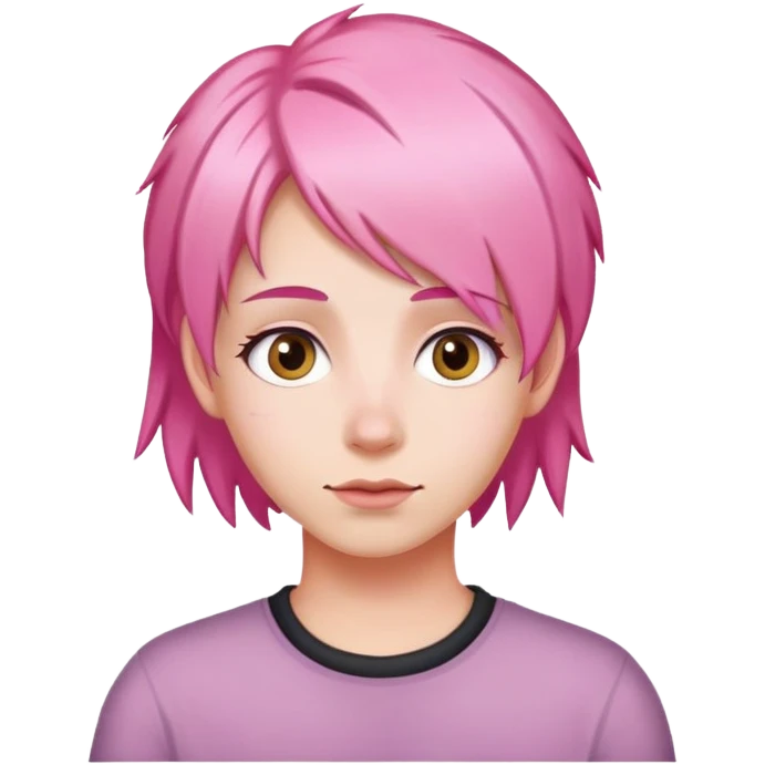 🤷🏼‍♀️ with pink hair emoji